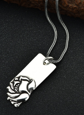 浮雕花卉足银复古汉服配饰吊坠