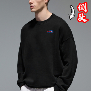 它是你要的 定制圆领卫衣潮流印花north korea衣服宽松加绒长袖衫