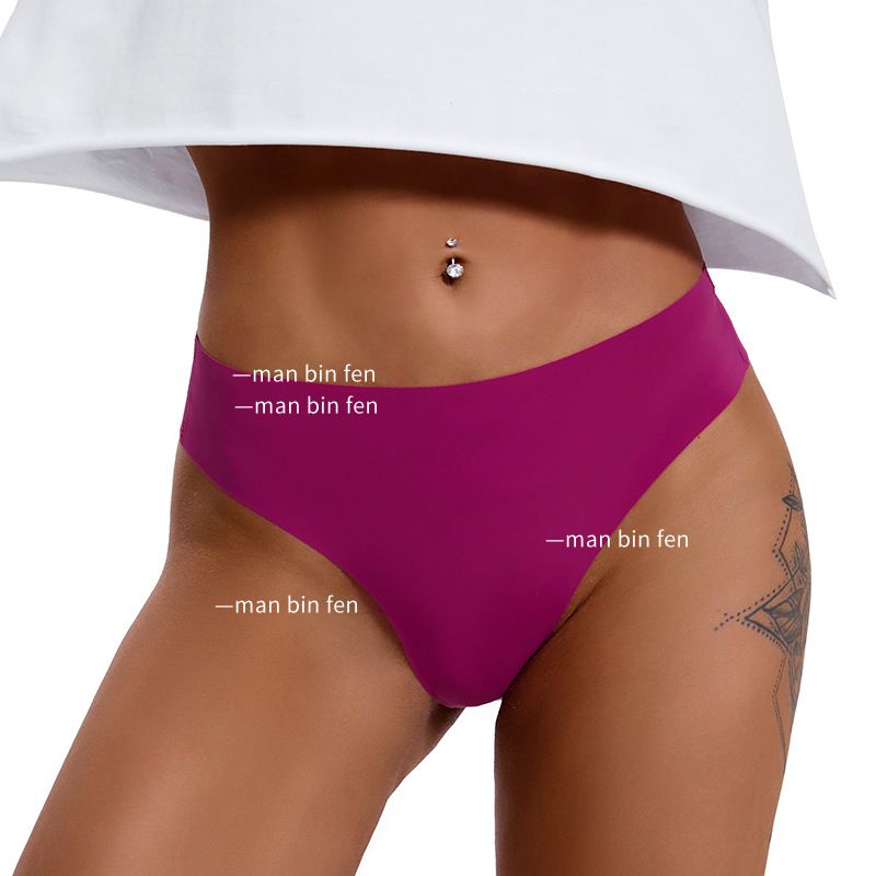 跨境无痕一片式0束缚裸感内裤透气舒适性感低腰裆内裤