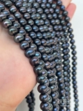 Натуральные красочные черные бусины, ожерелье ручной работы, цепочка, аксессуар, аксессуары, 7-8мм