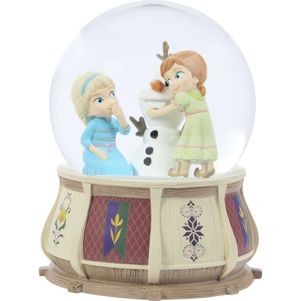 【Disney美国代购】冰雪奇缘爱莎安娜公主水滴娃娃水晶球音乐摆件