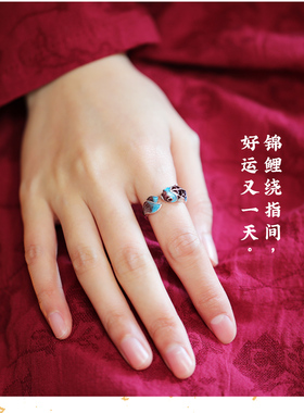 时尚新颖戒指925银宫廷民族风女