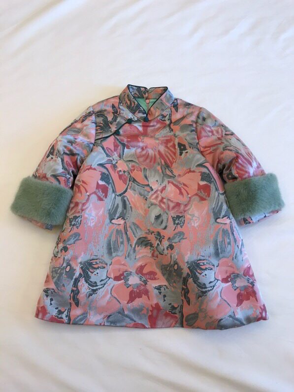 秋冬女童夹棉旗袍唐装拜年服汉服