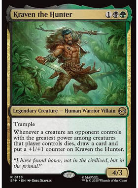 万智牌 Kraven the Hunter 猎人克莱文 平/闪/扩画 SPM