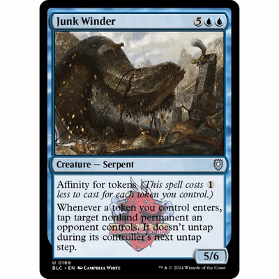 呆呆龙 万智牌 垃圾盘蛇 Junk Winder 169 斑隆洛指挥官 蓝色 银