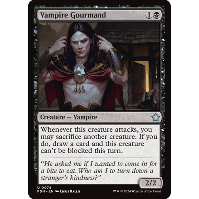 饕家吸血鬼 Vampire Gourmand 英文 平/闪 基石构筑 FDN 黑色 银