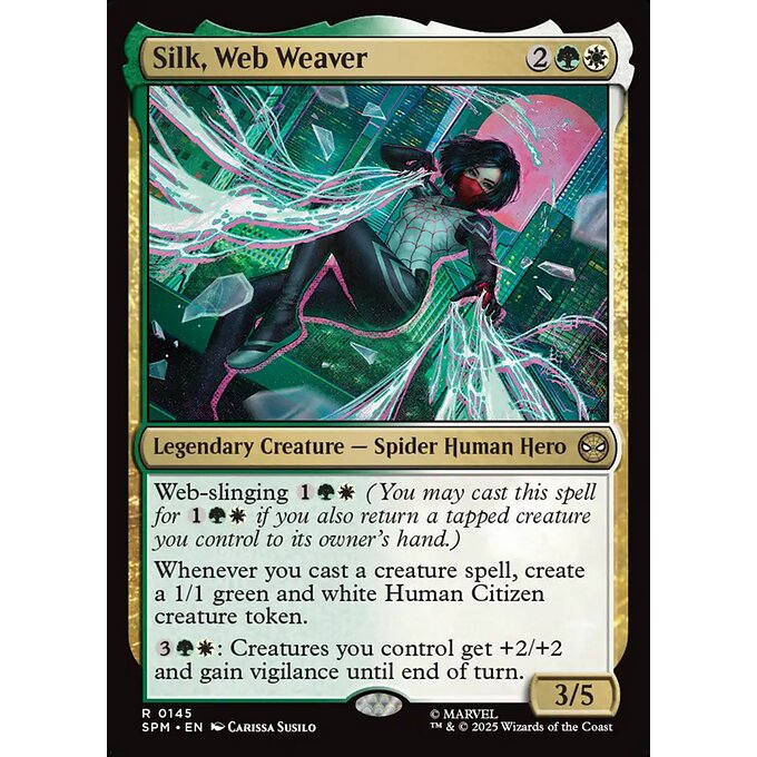 万智牌 Silk, Web Weaver 织网者蛛丝 平/闪/扩画 SPM