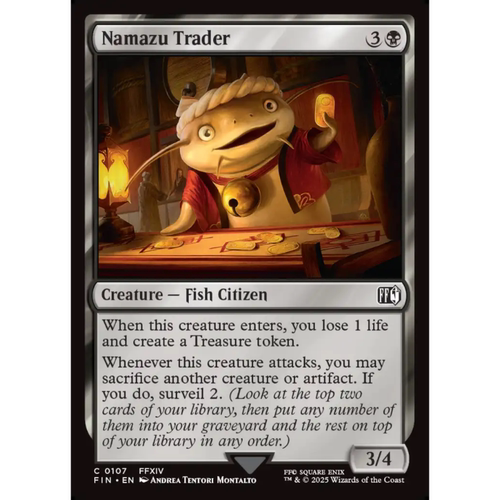 万智牌 鲶鱼精商人 Namazu Trader 平/闪/扩画/潮涌 最终幻想