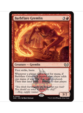 万智牌 炙鞭怪灵 Barbflare Gremlin 暮悲邸:鬼屋惊魂 指挥官 金