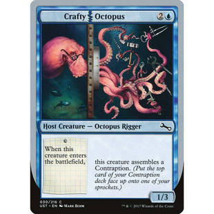 呆呆龙卡牌 万智牌 Crafty Octopus 闪 英文 鸡飞3