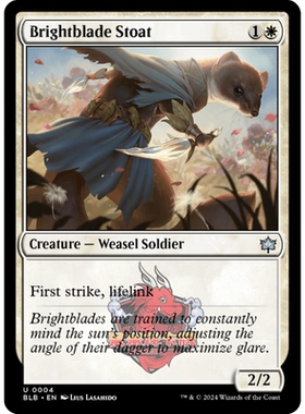 呆呆龙 万智牌 闪剑白鼬 Brightblade Stoat 0004 平/闪