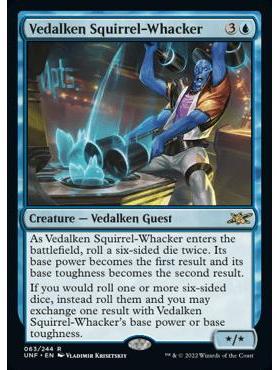 万智牌 英文 鸡飞4 UNF 平/闪/银河 Vedalken Squirrel-Whacker