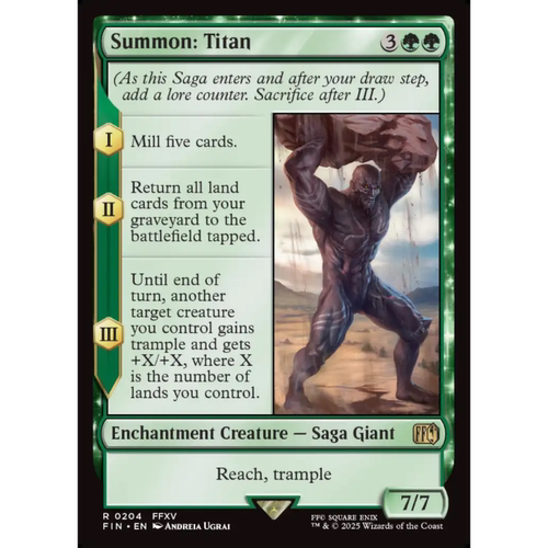 万智牌 召唤:泰坦 Summon Titan 平/闪/扩画/潮涌 最终幻想