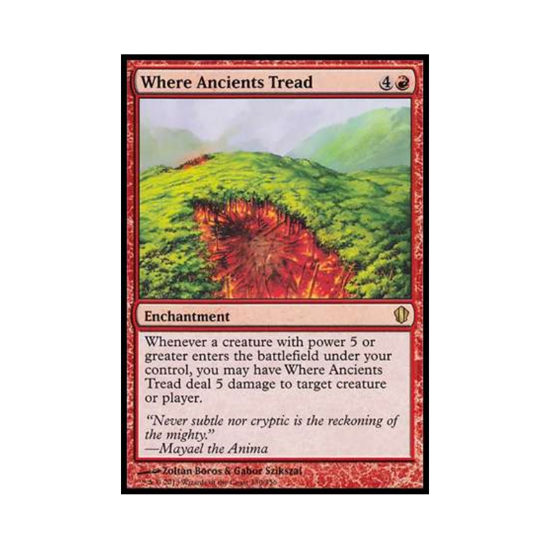 呆呆龙卡牌 万智牌 先祖行迹 英文 指挥官2013 红色