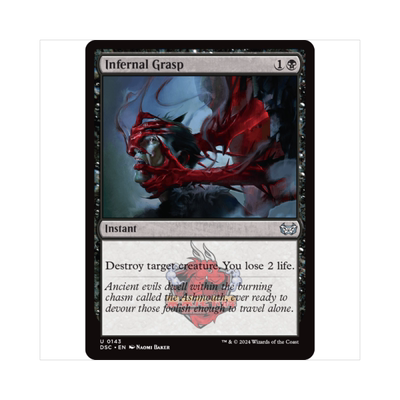 万智牌 炼狱之攫 Infernal Grasp 暮悲邸:鬼屋惊魂指挥官 黑色 银