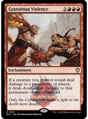 万智牌 无端暴力 Gratuitous Violence 197 斑隆洛指挥官 红色 金