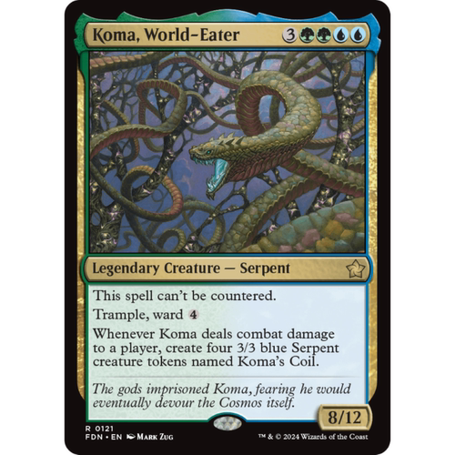 吞世巨蛇寇玛 Koma, World-Eater 平/闪/扩画 基石构筑 多色 金
