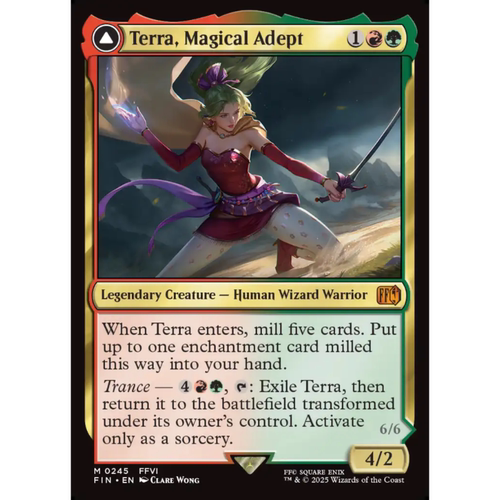 魔导战士蒂娜 Terra Magical Adept 平/闪/扩画/潮涌 最终幻想