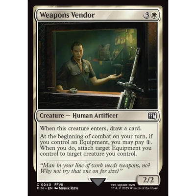 武器店老板 Weapons Vendor 平/闪/扩画/潮涌 最终幻想 白色 银