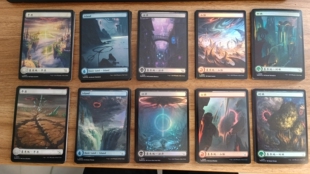 万智牌 简中/英文 邪军压境 闪 扩画 平原 海岛 沼泽 山脉 树林