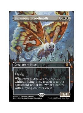 万智牌 灿光巢蛾 Luminous Broodmoth 英文 斑隆洛指挥官 扩画