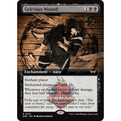 万智牌 Grievous Wound 苦痛伤 鬼屋惊魂 扩画 平/闪