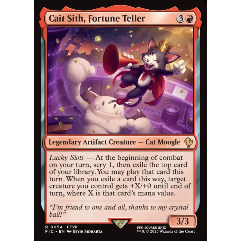 万智牌 凯特 西 Cait Sith, Fortune Teller 平/闪/扩画 最终幻想
