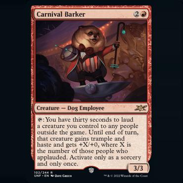 万智牌 英文 鸡飞4 UNF 平/闪/银河 Carnival Barker