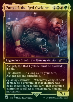 呆呆龙卡牌  万智牌 闪 Zangief,the Red Cyclone 英文 Secret La