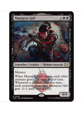 万智牌 杀戮女郎 Massacre Girl 暮悲邸:鬼屋惊魂指挥官 黑色 金