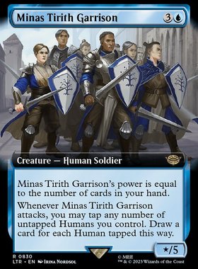 万智牌 minas tirith garrison 扩画 英文 魔戒节假日版 蓝色 金