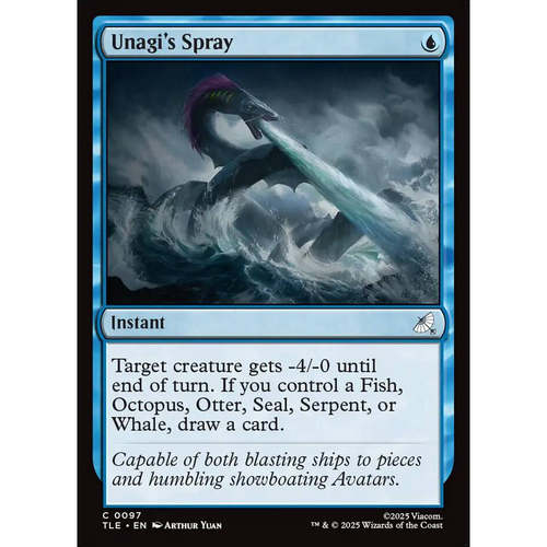 万智牌 unagi s spray 巨鳗喷吐 TLE 闪