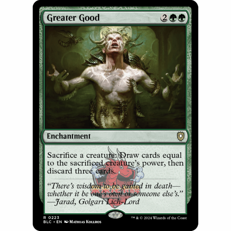 万智牌 BLC 牺牲小我 Greater Good 223 斑隆洛指挥官 绿色 金