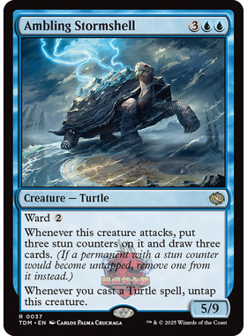 万智牌 鞑契 龙岚录 平/闪/扩画 Ambling Stormshell 徐行飓壳龟