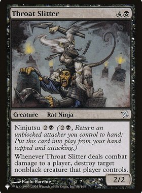 呆呆龙卡牌 万智牌 英文 the list 切喉者 黑色 银