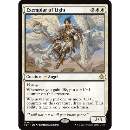 万智牌 明光模范 Exemplar of Light 英文 平/闪/扩画 基石构筑