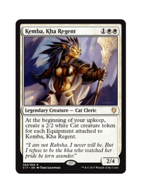 呆呆龙卡牌 万智牌 摄政狮王肯芭 英文 指挥官2017 白色