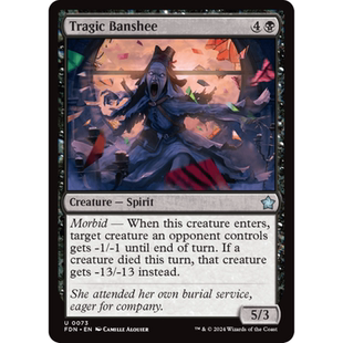 万智牌 悲剧女妖 Tragic Banshee 平/闪 基石构筑 FDN 黑色 银