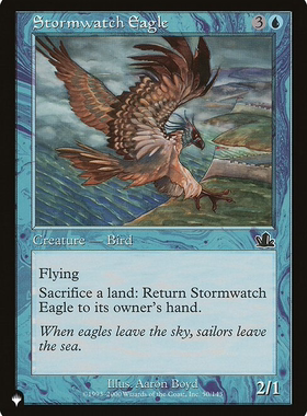 呆呆龙卡牌 万智牌 英文 the list 暴风警鹰 蓝色 铁