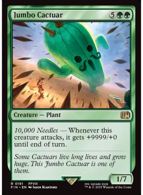 万智牌 巨型仙人刺 Jumbo Cactuar 平/闪/扩画/潮涌 最终幻想