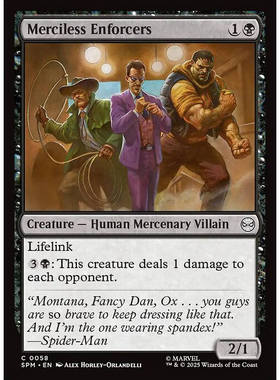 万智牌 Merciless Enforcers 无情的强制者 平/闪 SPM 蜘蛛侠
