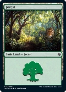 呆呆龙卡牌 万智牌 MTG JumpStart JMP 树林 Forest 编号074英文