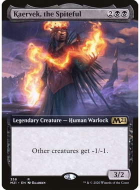 呆呆龙卡牌 万智牌 怨忿者凯雷威克 扩画 英文 黑色 金