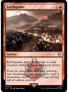 万智牌 地震 Earthquake 英文 魔戒中州传说指挥官 红色 金