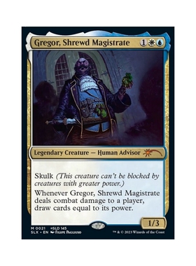 呆呆龙卡牌 万智牌 Gregor, Shrewd Magistrate 英文