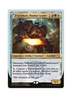 呆呆龙卡牌 万智牌 grimlock，dinobot leader 英文 闪 展会限定
