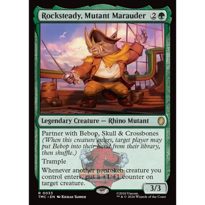 万智牌 TMC 忍者神龟指挥官 Rocksteady, Mutant Marauder 平/闪