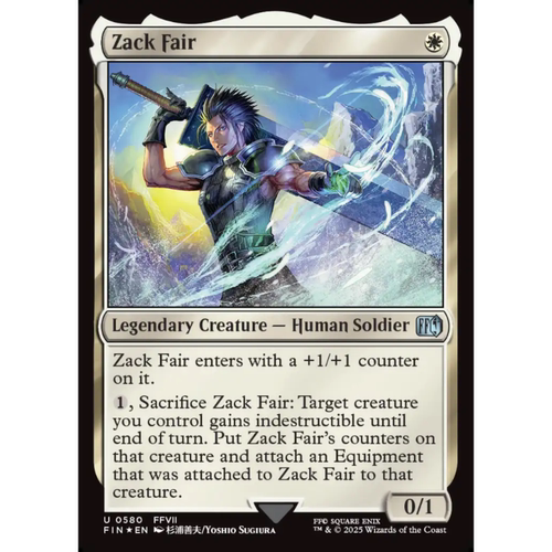 万智牌 扎克斯 菲尔 Zack Fair 平/闪/扩画/潮涌 最终幻想 白色