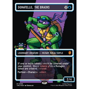 万智牌 TMC 忍者神龟 闪 Donatello, the Brains 像素风异画