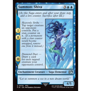 万智牌 召唤:希瓦 Summon Shiva 平/闪/扩画/潮涌 最终幻想